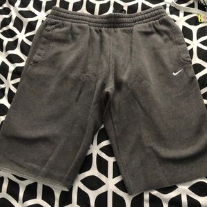 Nike cut off terry cloth shorts